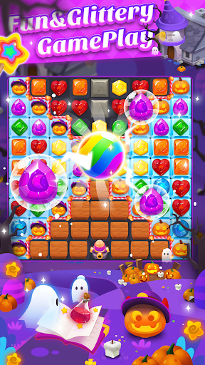 Jewel Witch Match3 Puzzle Game - Gameplay image of android game