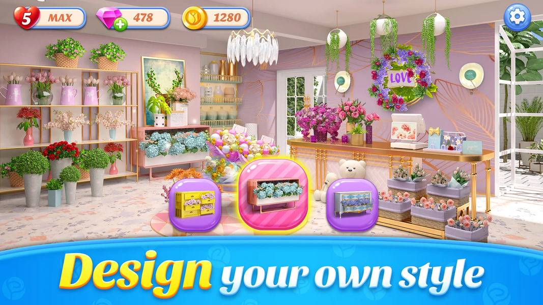 Flower Shop Makeover - Gameplay image of android game