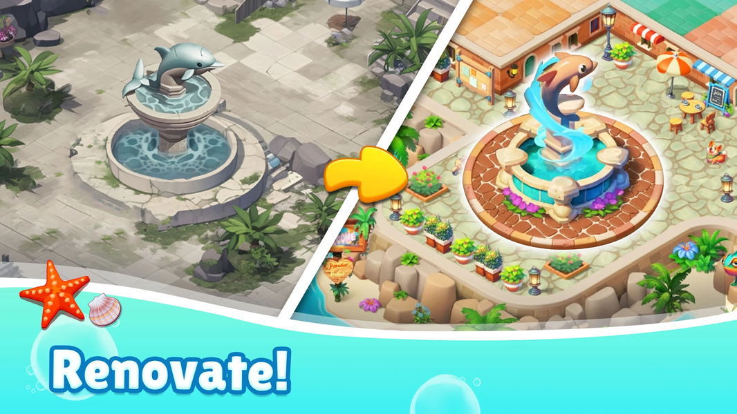 Merge Miracle Town - Offline - Gameplay image of android game