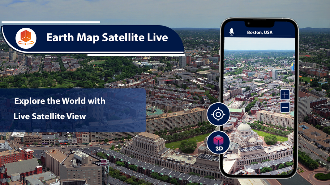 Earth Map Satellite Live View - عکس برنامه موبایلی اندروید