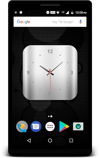 Luxury Silver Clock Live Wallpaper - Image screenshot of android app