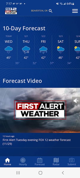 FOX۱۲ Weather - عکس برنامه موبایلی اندروید