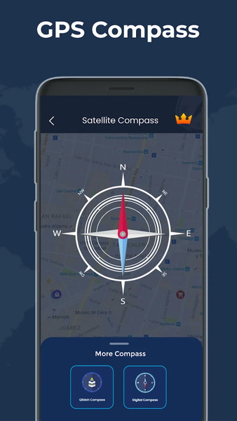 Qibla Compass Map: GPS Compass - عکس برنامه موبایلی اندروید