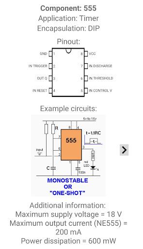 Electronic Component Pinouts - عکس برنامه موبایلی اندروید