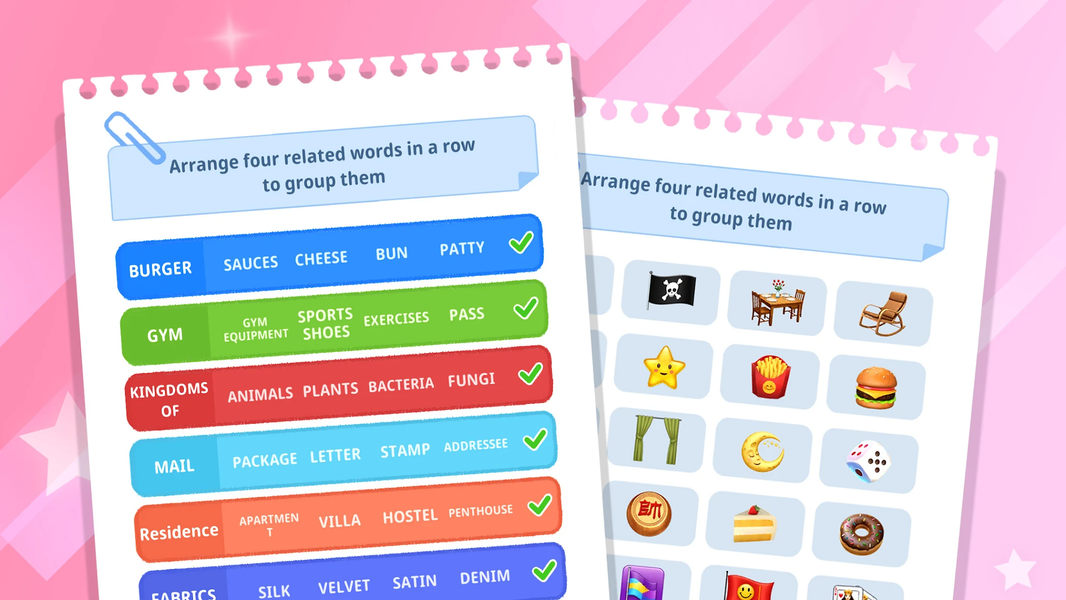Associated Word Sort - Puzzle - Gameplay image of android game