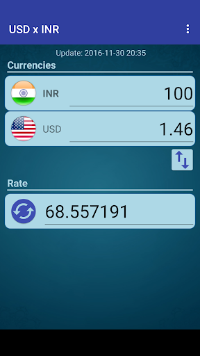 US Dollar to Indian Rupee - Image screenshot of android app