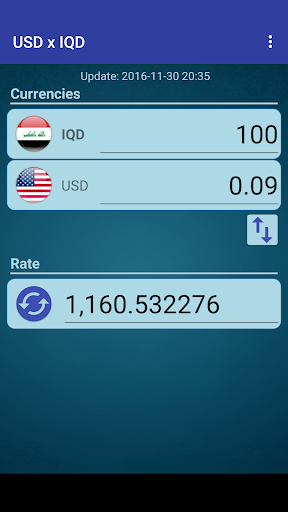 US Dollar to Iraqi Dinar - Image screenshot of android app