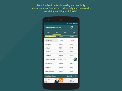 Bank Məzənnələri - Image screenshot of android app