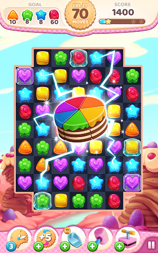 Cookie Rush Match 3 - Gameplay image of android game