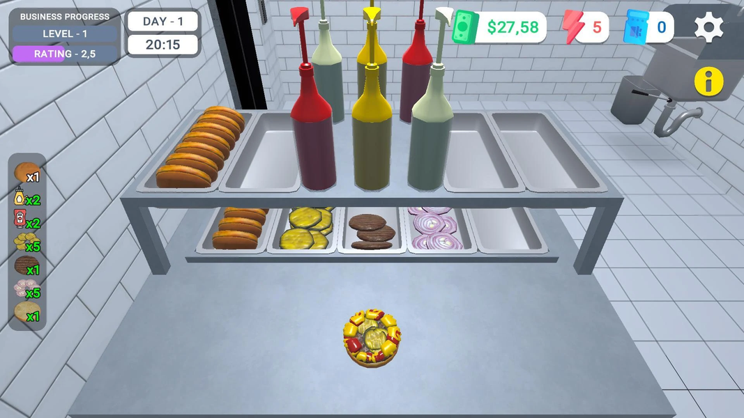 My Burger Shop Simulator - Gameplay image of android game