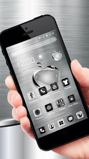 Black Apple Crystal Theme - Image screenshot of android app