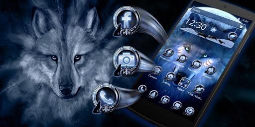 Black Cool Wolf  King Theme - Image screenshot of android app