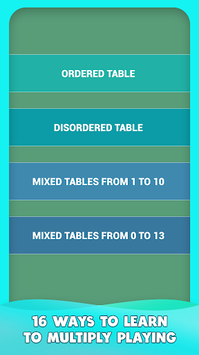 Multiplication tables games - Image screenshot of android app