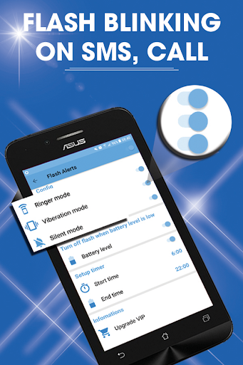 Flash alerts - Ring ring Flashlight - Image screenshot of android app