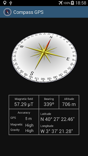 Compass with GPS - عکس برنامه موبایلی اندروید