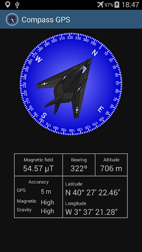 Compass with GPS - عکس برنامه موبایلی اندروید