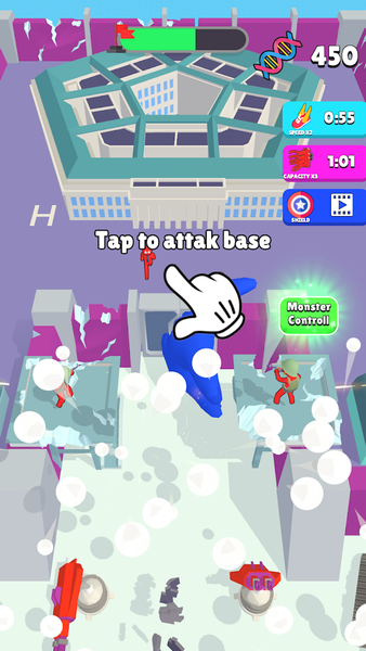 Alien Raid: Monster evolution - Gameplay image of android game