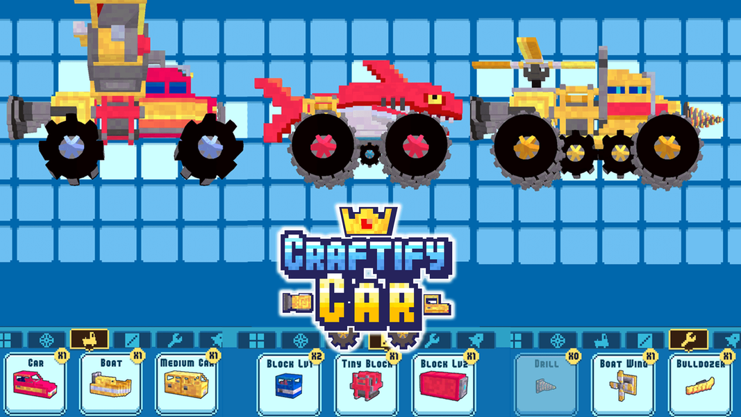 Craftify Car DIY Assembly Race - Gameplay image of android game
