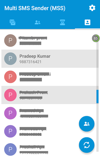 Multi SMS Sender (MSS) - Image screenshot of android app