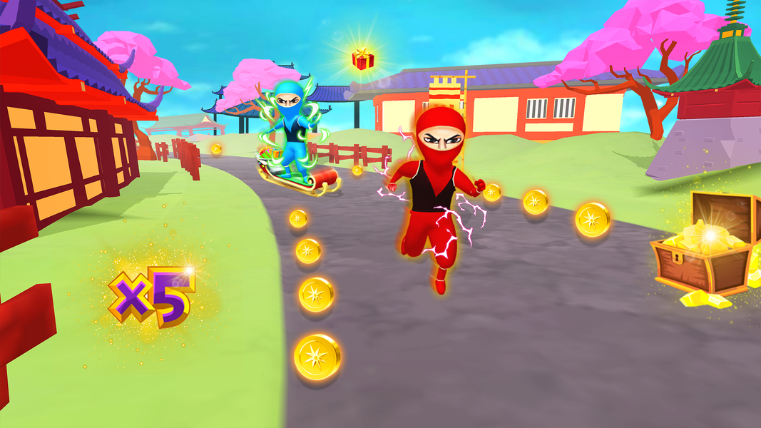 Ninja Runner 3D: Dash Run Game - Gameplay image of android game