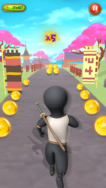 Ninja Runner 3D: Dash Run Game - Gameplay image of android game