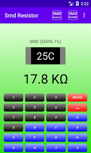 SMD Resistor Code - Image screenshot of android app