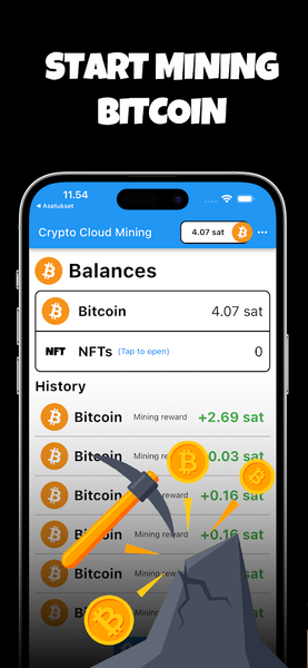 Bitcoin Mining (Crypto Miner) - Image screenshot of android app