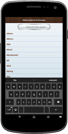 Abbreviation Dictionary - عکس برنامه موبایلی اندروید