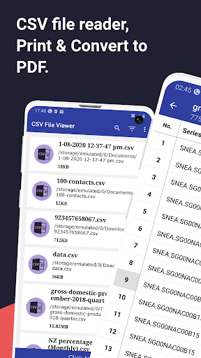 CSV File Viewer - Image screenshot of android app