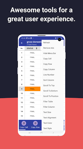 CSV File Viewer - عکس برنامه موبایلی اندروید