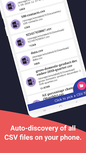 CSV File Viewer - عکس برنامه موبایلی اندروید