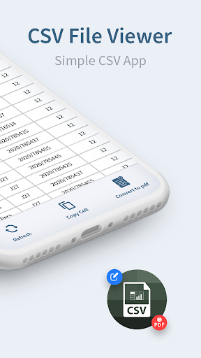 CSV file Viewer : Simple CSV App - عکس برنامه موبایلی اندروید