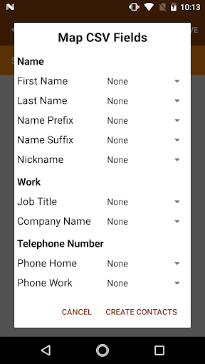 CSV To Contacts - Image screenshot of android app