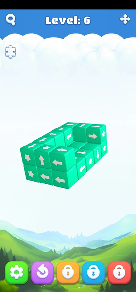 Cube Away 3D: Tap block out - Gameplay image of android game