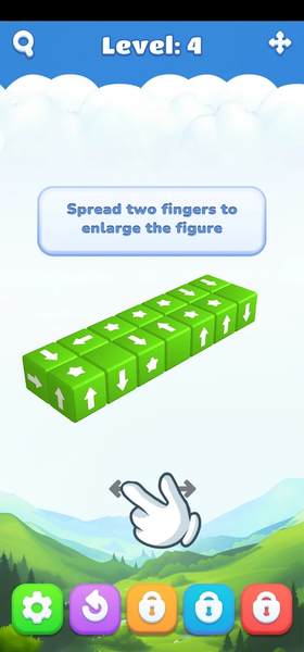 Cube Away 3D: Tap block out - Gameplay image of android game