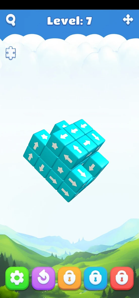 Cube Away 3D: Tap block out - Gameplay image of android game