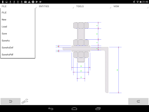 MobilCAD 2d CAD - Image screenshot of android app