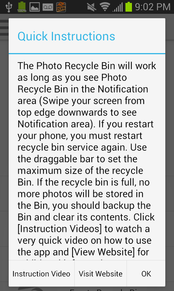 Photo Recycle Bin - عکس برنامه موبایلی اندروید