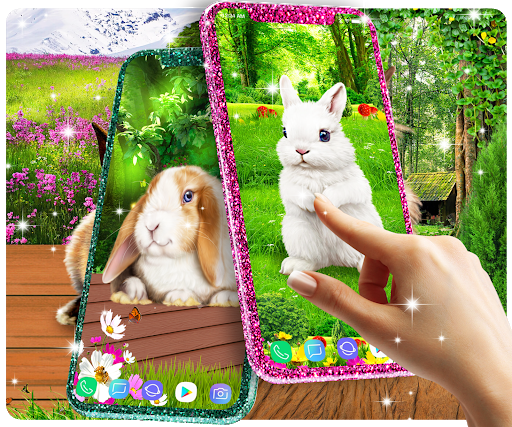 Cute bunny easter wallpapers - Image screenshot of android app