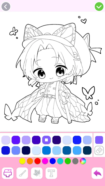 Cute Drawing : Anime Color Fan - عکس بازی موبایلی اندروید
