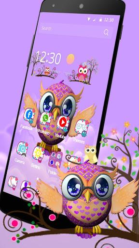 Cute Owl ۳D Theme - عکس برنامه موبایلی اندروید