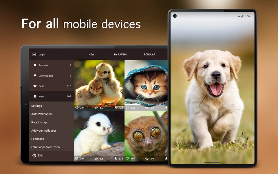 Cute Animal Wallpapers ۴K - عکس برنامه موبایلی اندروید