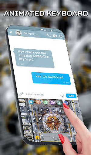 3D Wallpaper + Keyboard Sci Fi - Image screenshot of android app