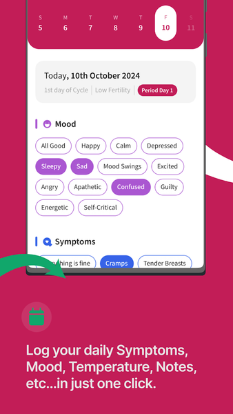 Period Tracker & Ovulation App - عکس برنامه موبایلی اندروید