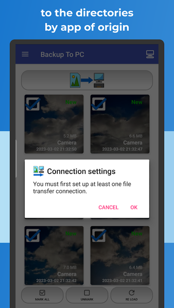 Backup Photos To My PC, NAS - Image screenshot of android app