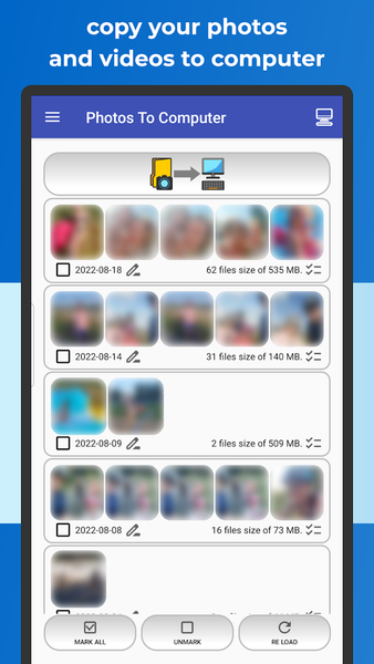 Daily Photos to Your Computer - عکس برنامه موبایلی اندروید