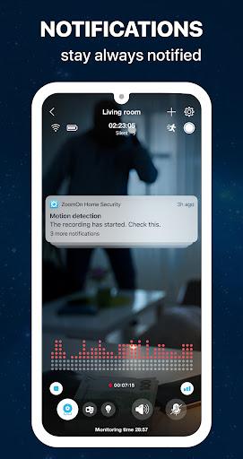 ZoomOn Home Security Camera - عکس برنامه موبایلی اندروید