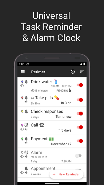 Retimer: Recurring Alarm - Image screenshot of android app