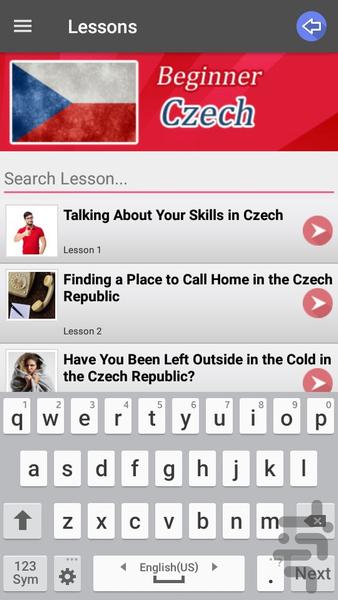 آموزش زبان چک مقدماتی - عکس برنامه موبایلی اندروید