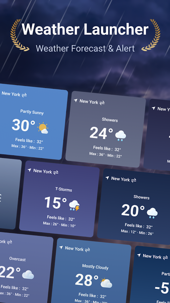 Weather Launcher - Live Radar - عکس برنامه موبایلی اندروید